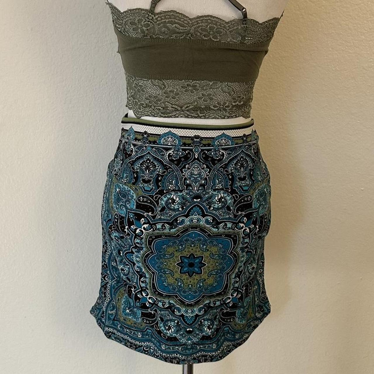 Preloved Women's Party Skirt - Blue - M – Handmad… - image 5