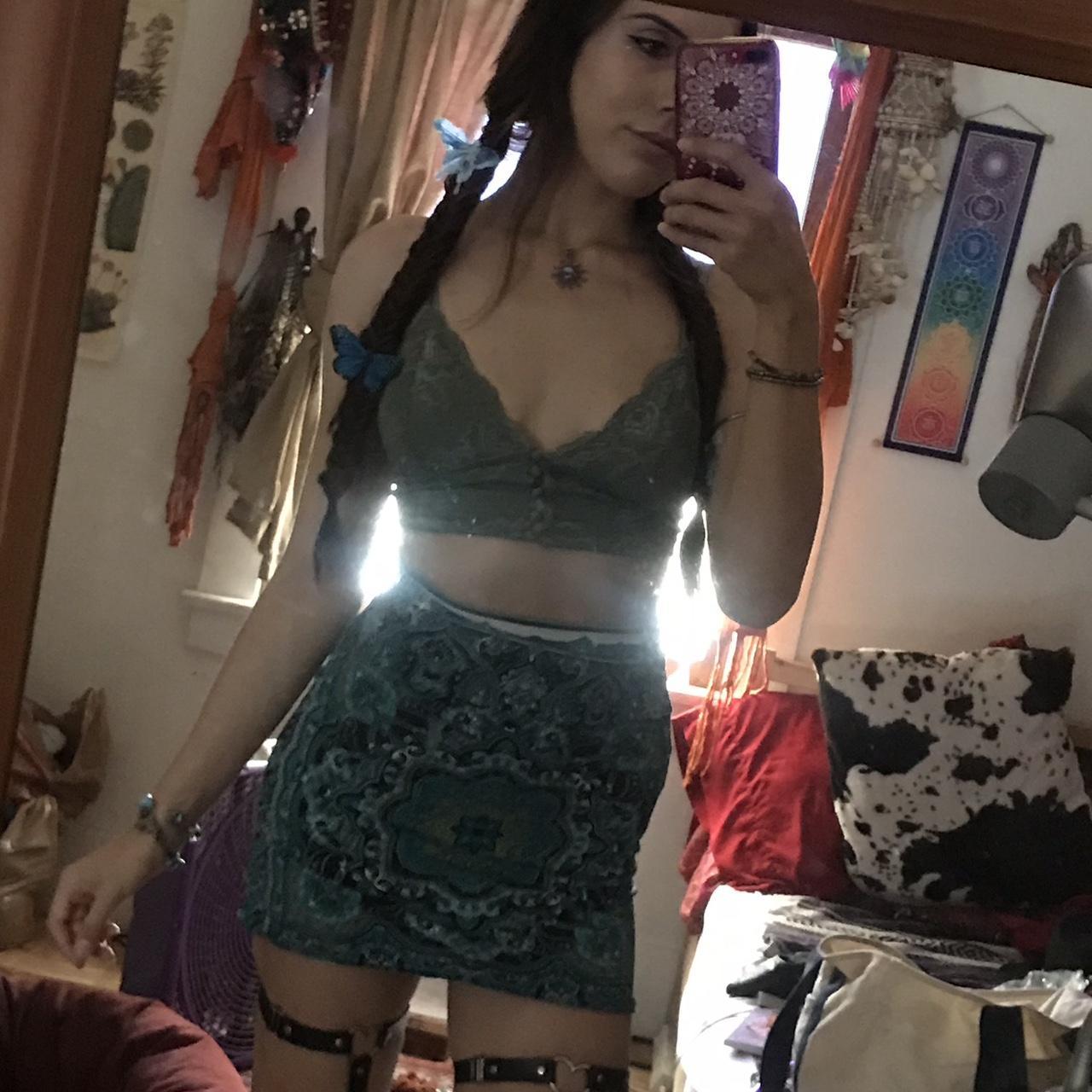 Preloved Women's Party Skirt - Blue - M – Handmad… - image 3