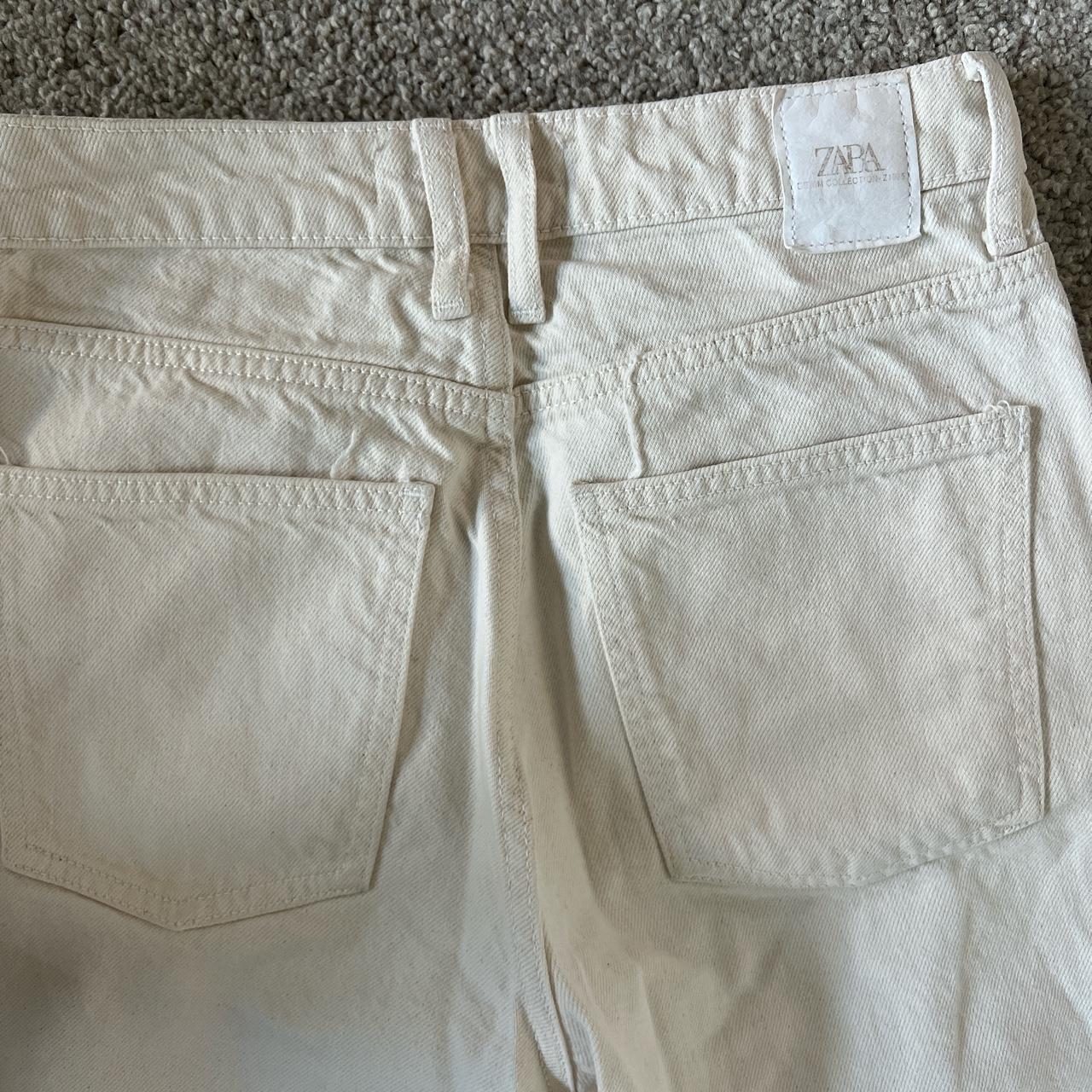 CREAM ZARA JEANS great for all seasons, high... - Depop