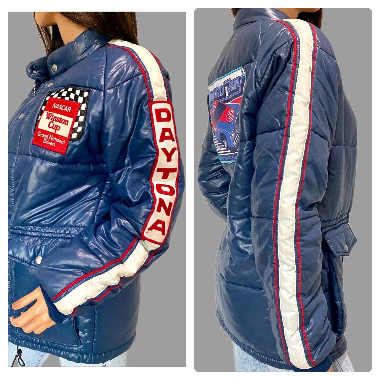 Vintage 80s NASCAR Daytona Graphic Jacket Winston... - Depop