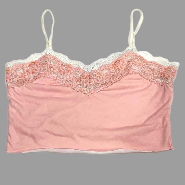 PINK loungewear crop cami #y2k #00s #bimbo #pink - Depop