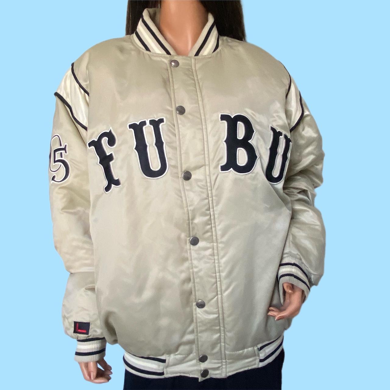 Vintage 90s FUBU Windbreaker Rain Jacket Blue and - Depop