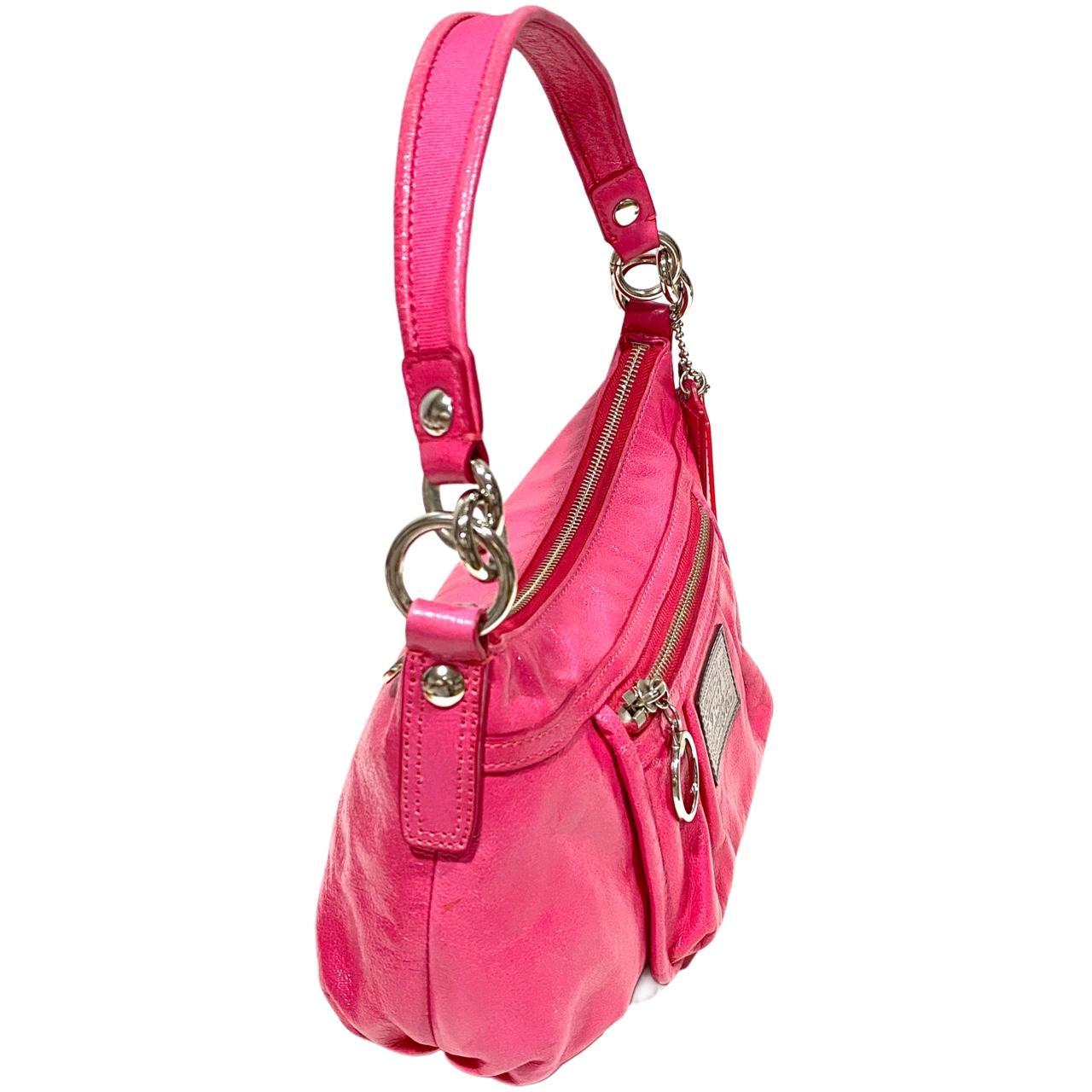 Vintage Coach Poppy Pink Leather shoulder Handbag | Depop