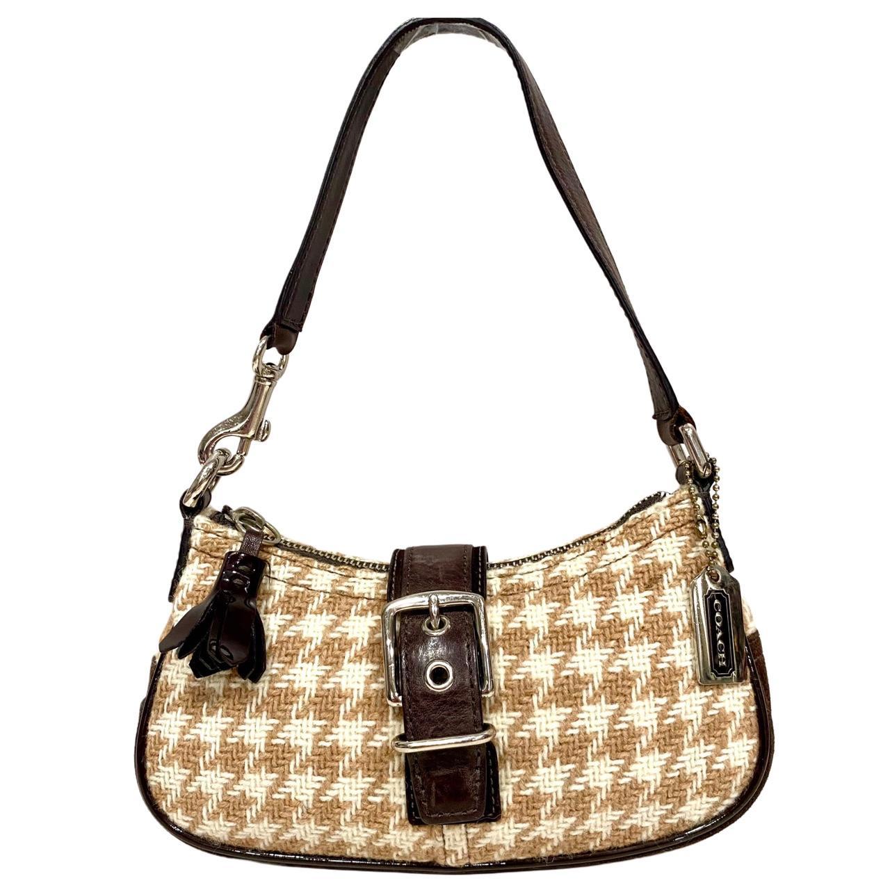 Coach wool and leather hobo 2024 bag