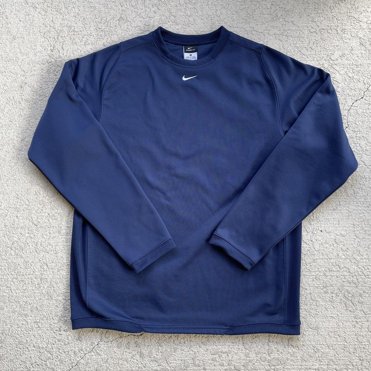 Nike Men's Navy and White Shirt | Depop