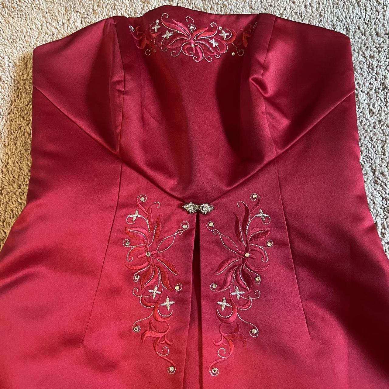 Elegant red maxi dress for prom or homecoming with... - Depop