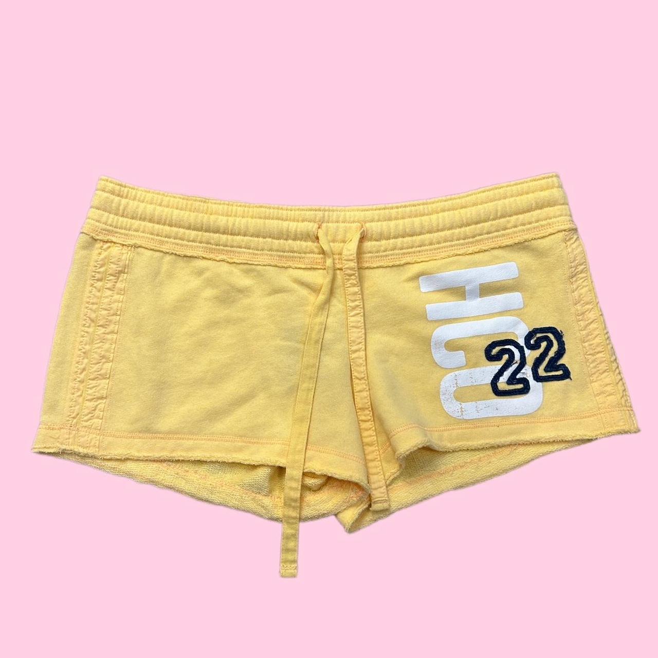 Hollister yellow shorts best sale