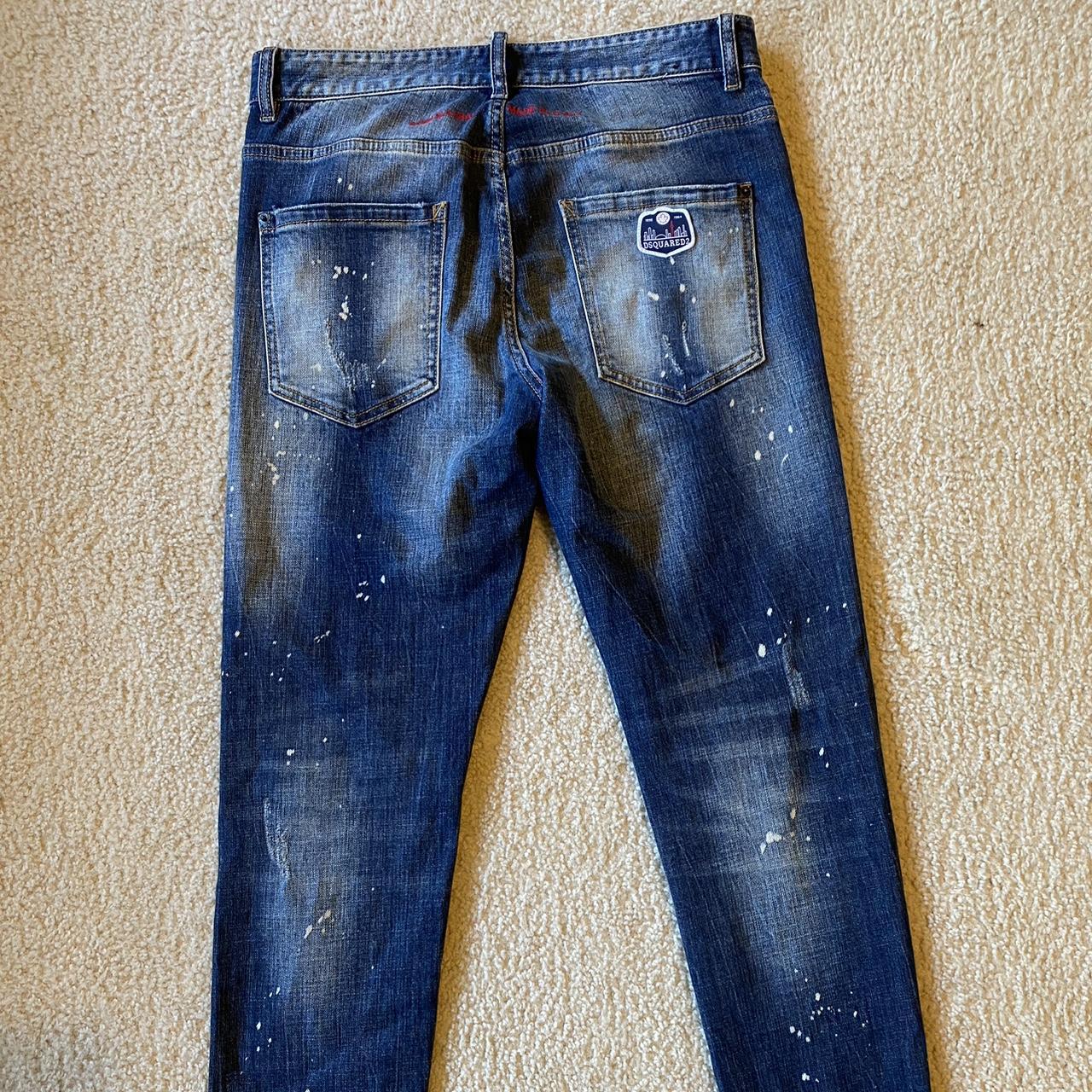 Fashion Dsquared2 Jeans Homme 2021 Dsquared2 Blue Straight Leg Jeans