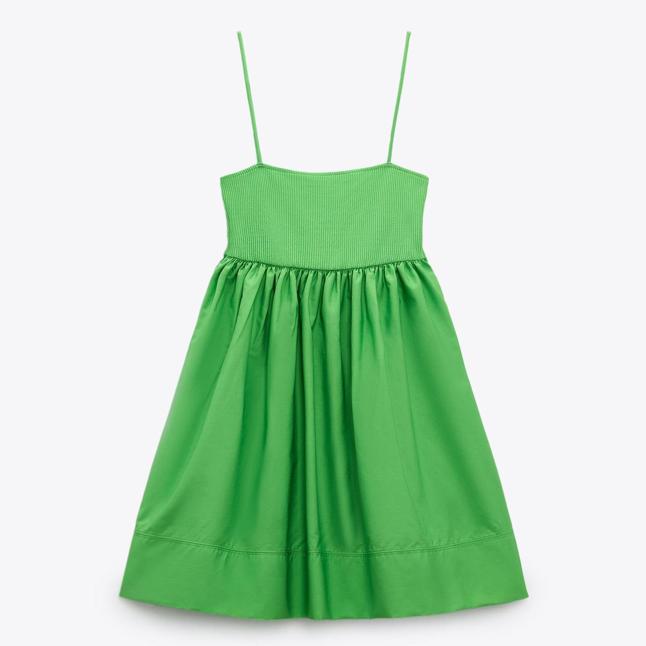 Zara Women's Green Dress | Depop