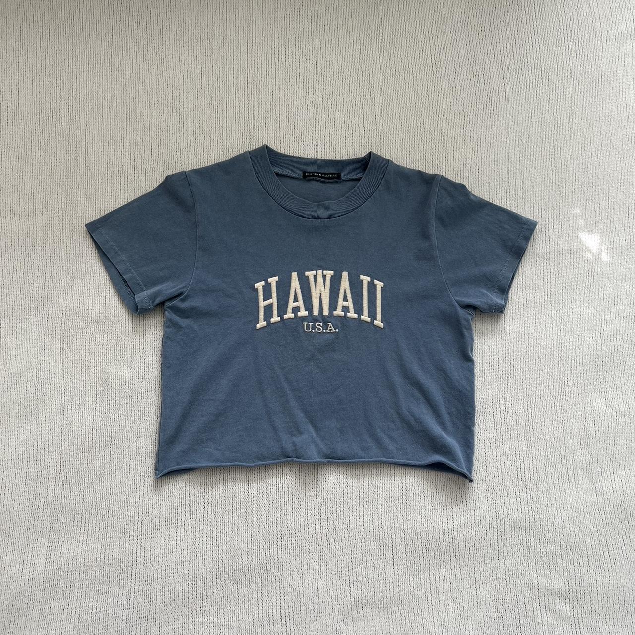 Brandy Melville Hawaii cropped tee!! Only worn a few... - Depop