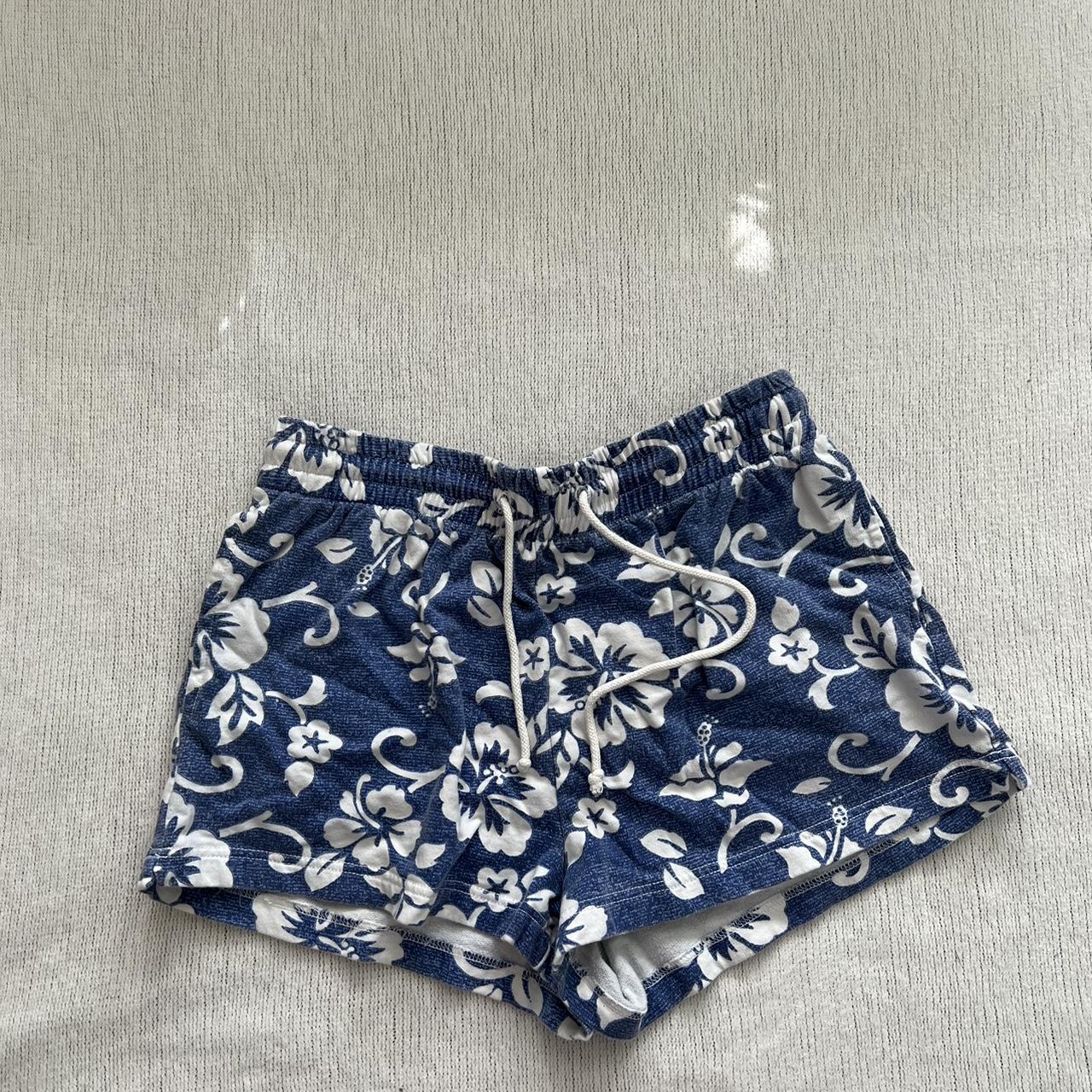 Paisley Print Swim Trunks Real nice navy blue - Depop