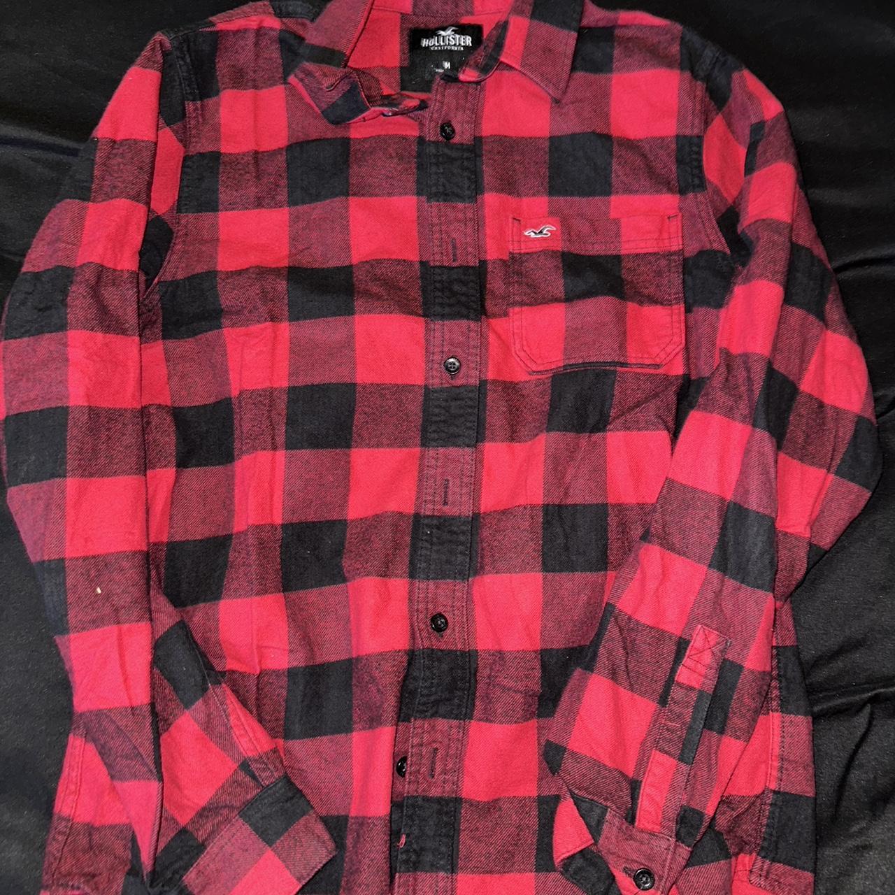 Hollister red 2024 and black flannel