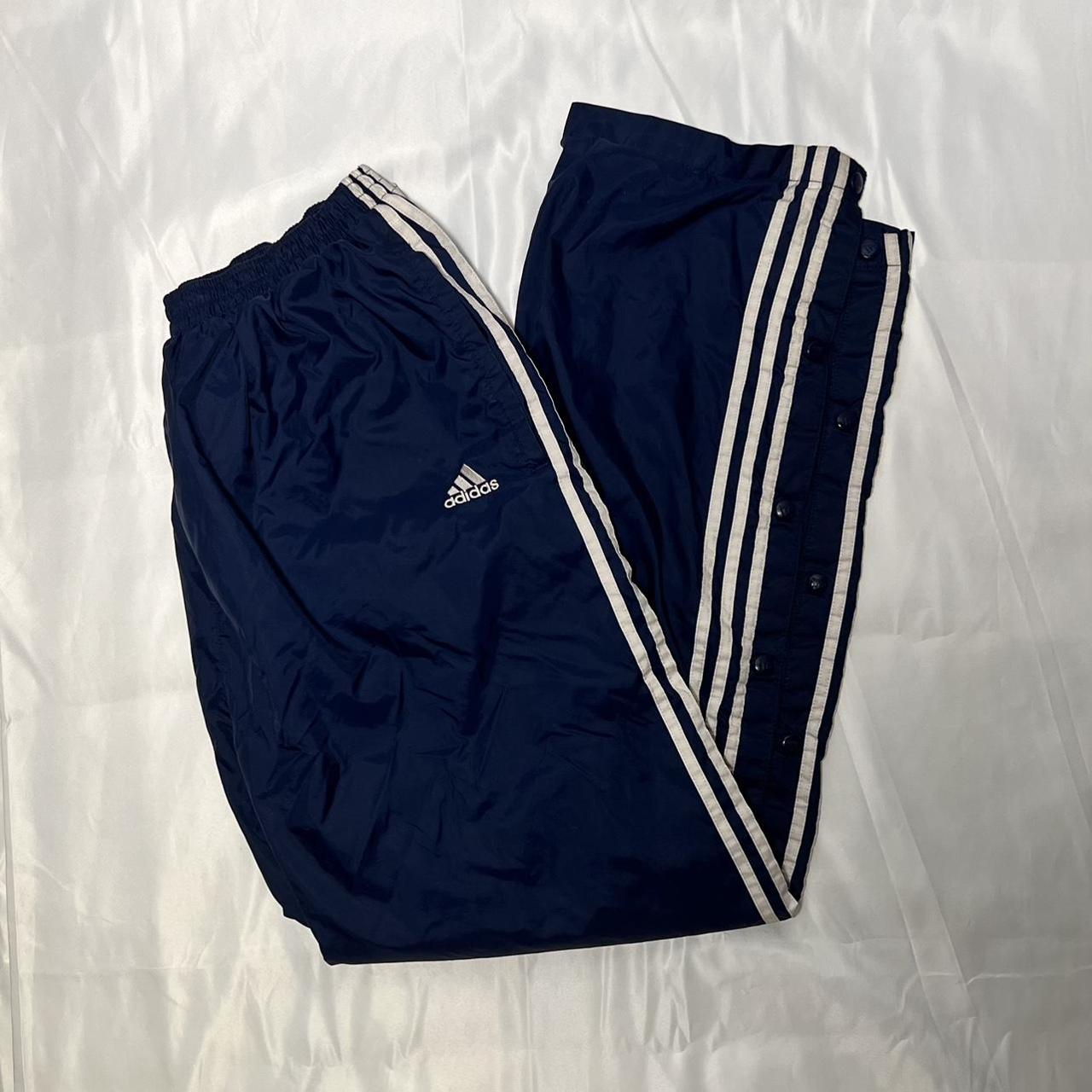 Vintage adidas track pants • cotton lined • side... - Depop