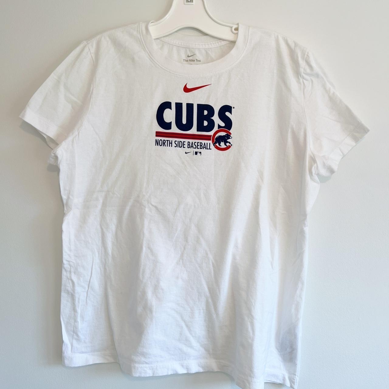 Women's Chicago Cubs Nike White Baseball T-Shirt