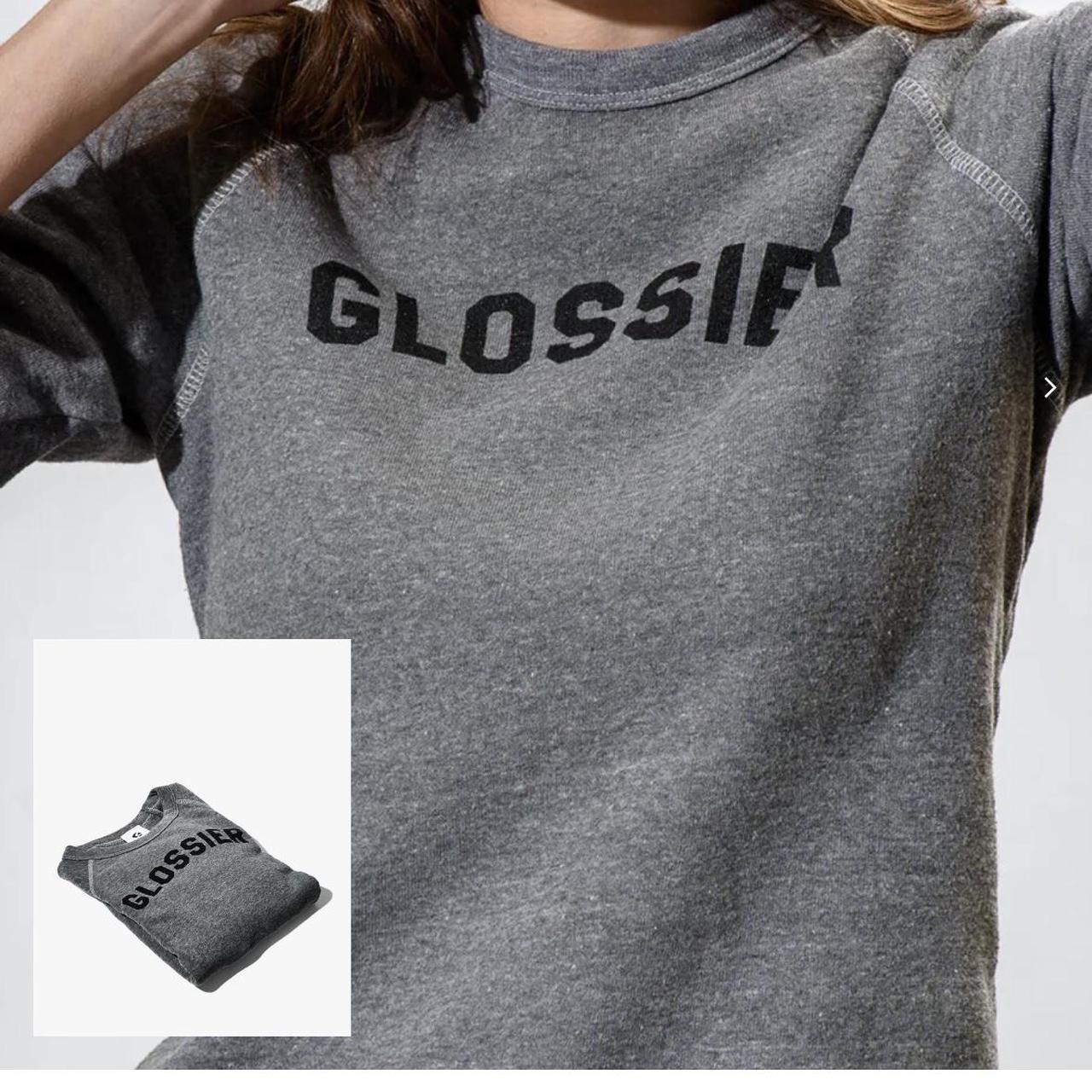 NEW GLOSSIER Gray online Crewneck Sweatshirt