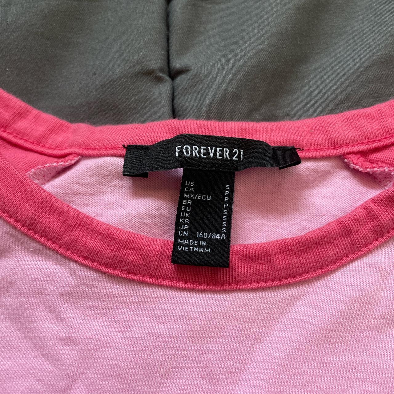 forever 21 baby tee pink 💞💕💗 size small Depop