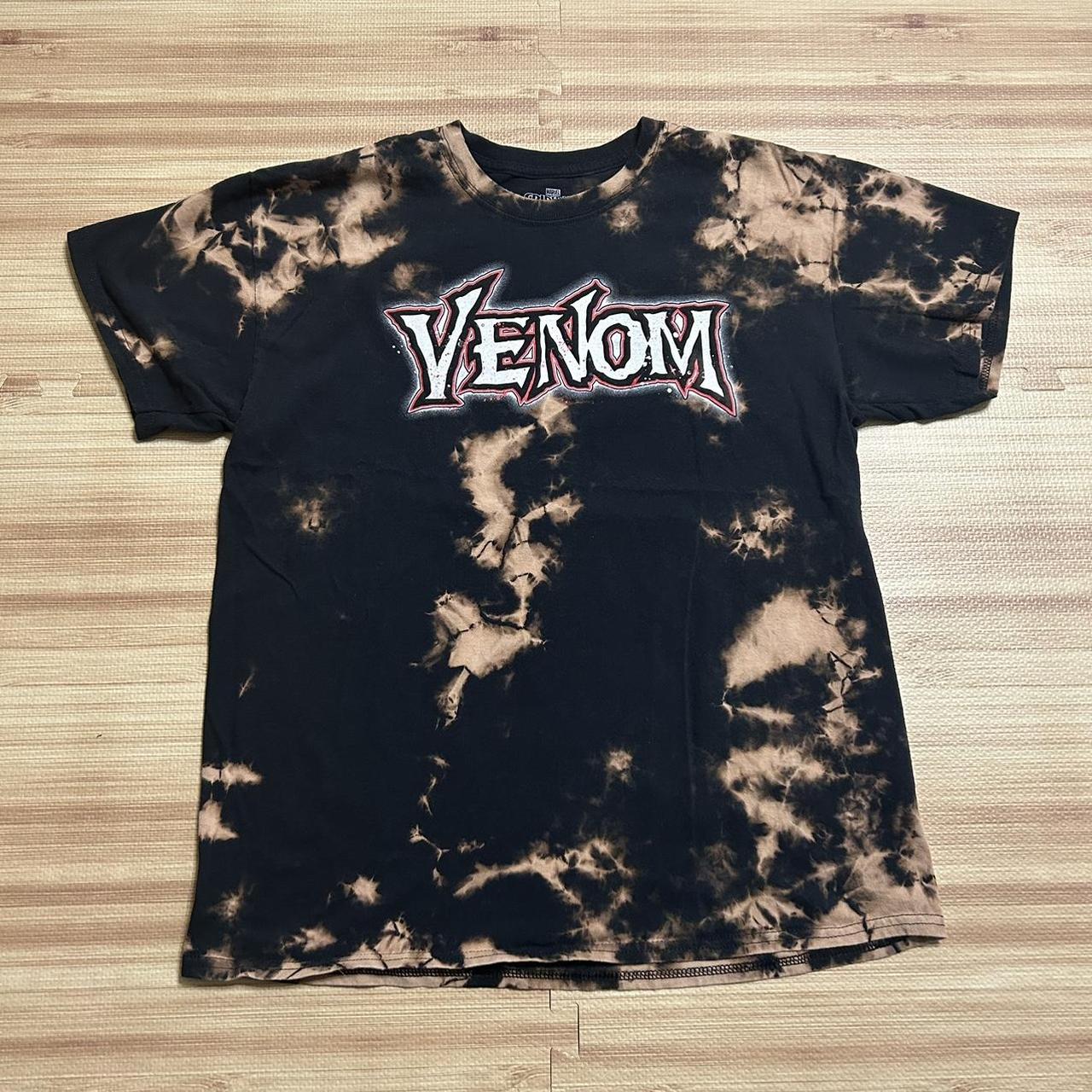 Venom Spider-man Marvel Tie Dye Graphic Tee Front... - Depop