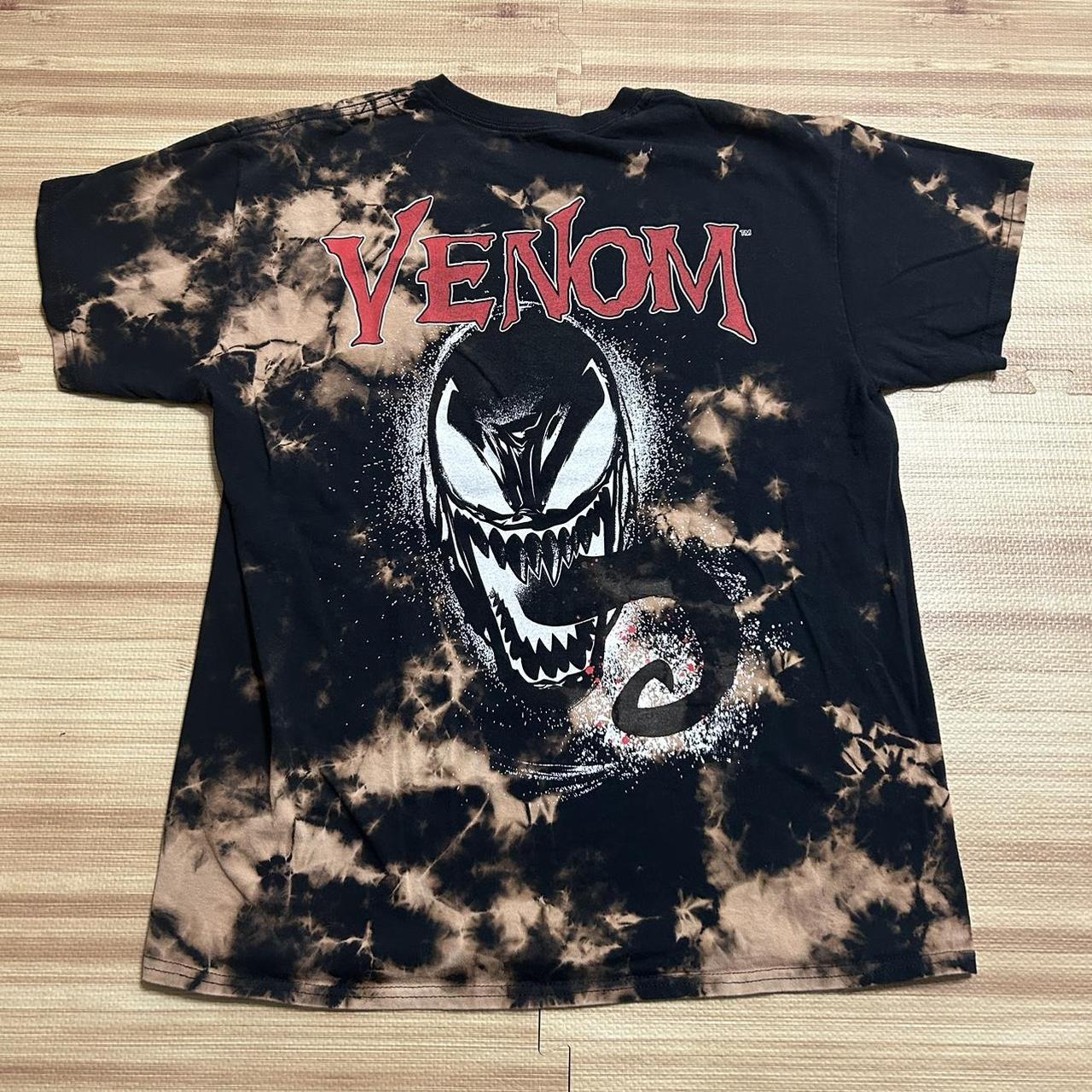 Venom Spider-man Marvel Tie Dye Graphic Tee Front... - Depop