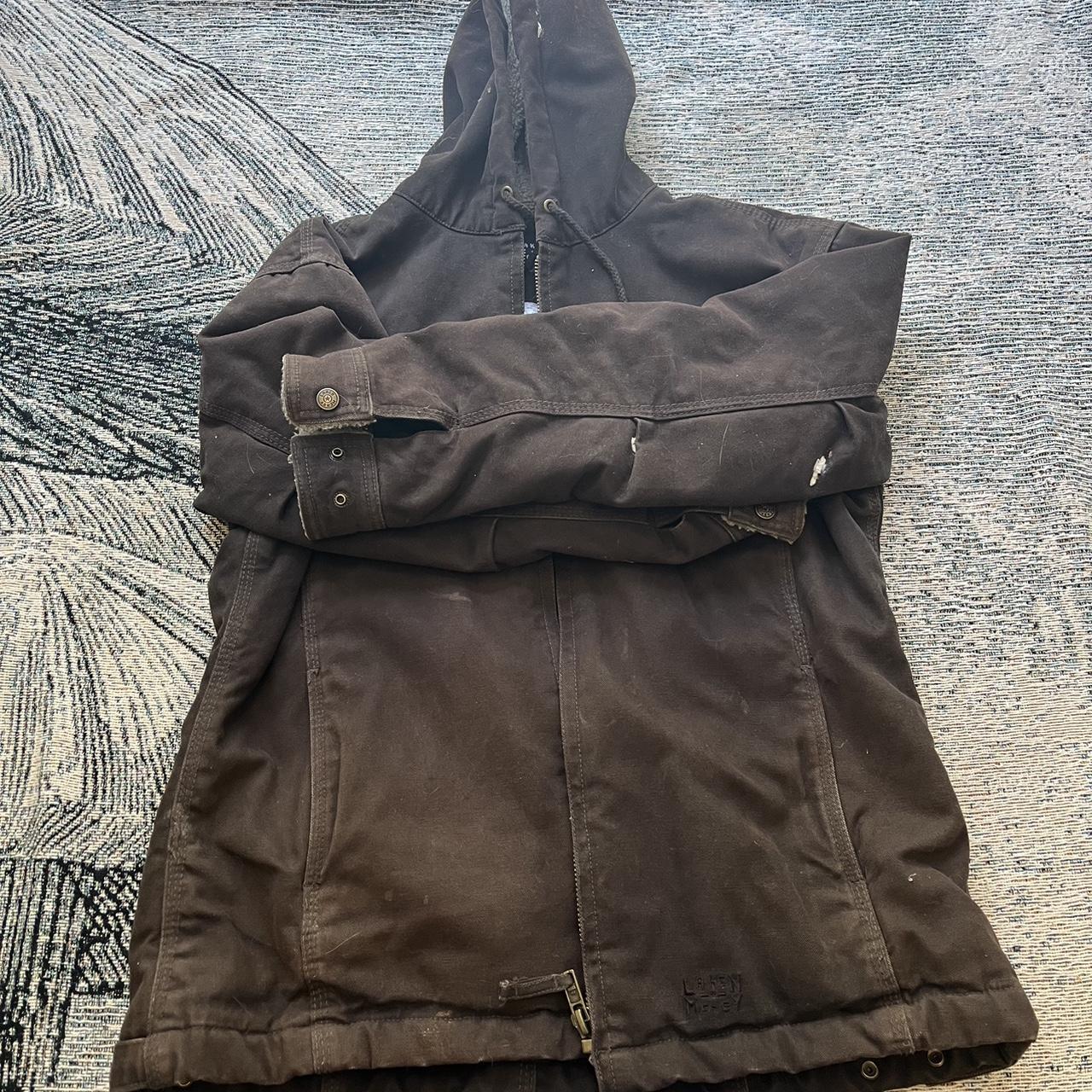 Vintage brown carhart style jacket Super high... - Depop