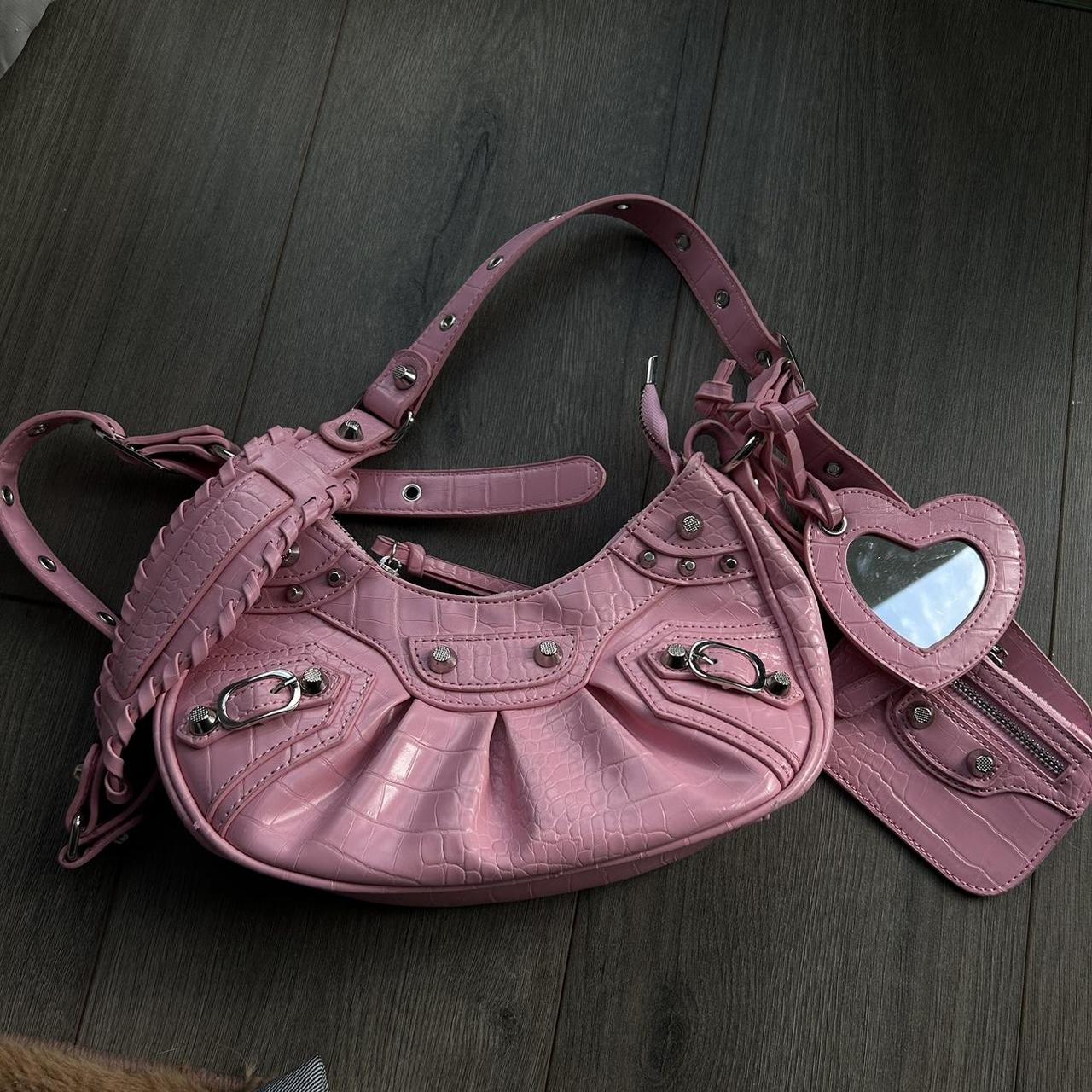 Pink ego Y2K grunge pop princess crossbody purse... Depop