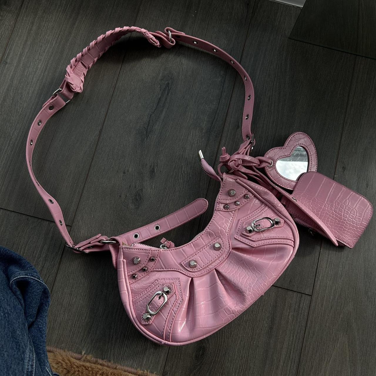 Pink ego Y2K grunge pop princess crossbody purse... Depop