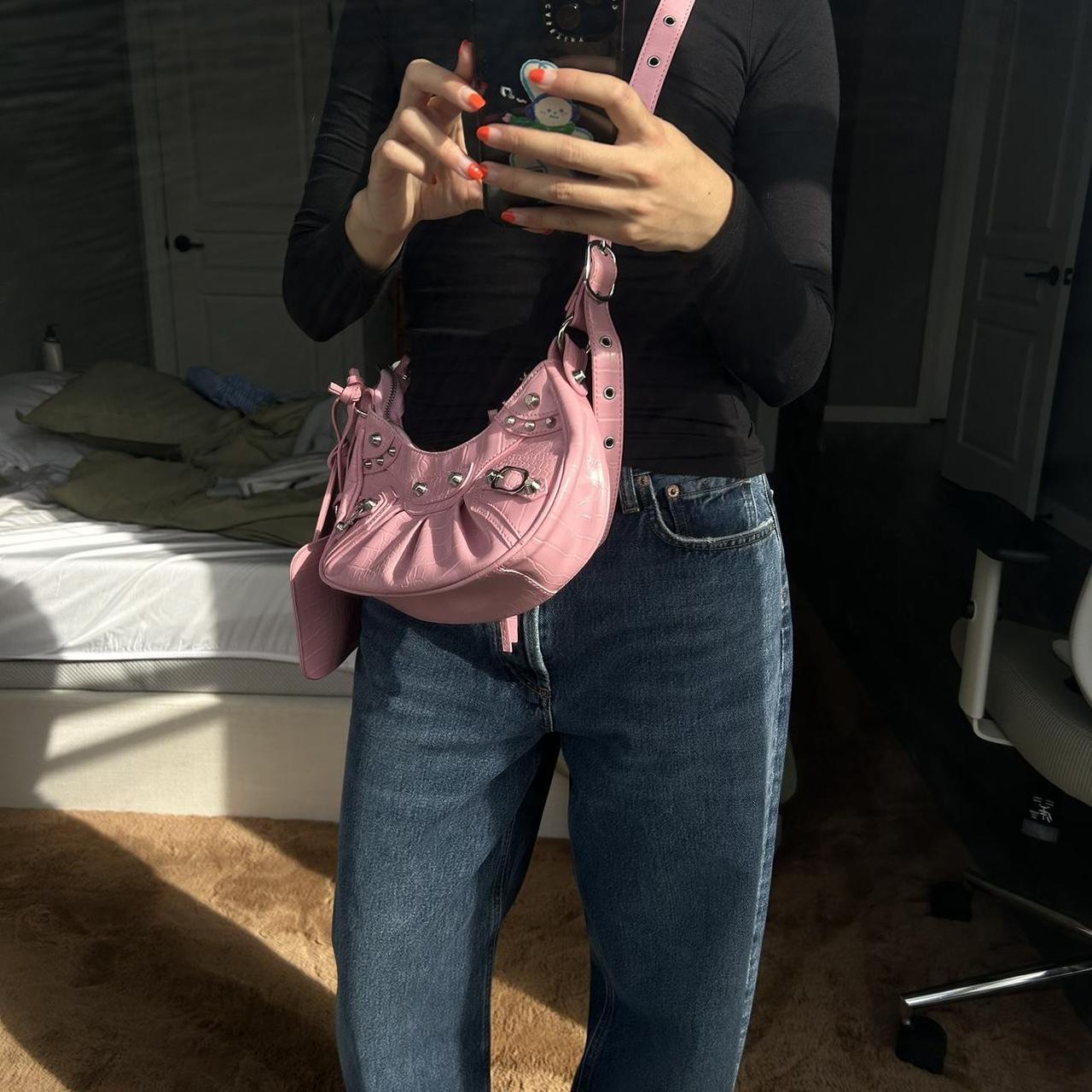 Pink ego Y2K grunge pop princess crossbody purse... Depop
