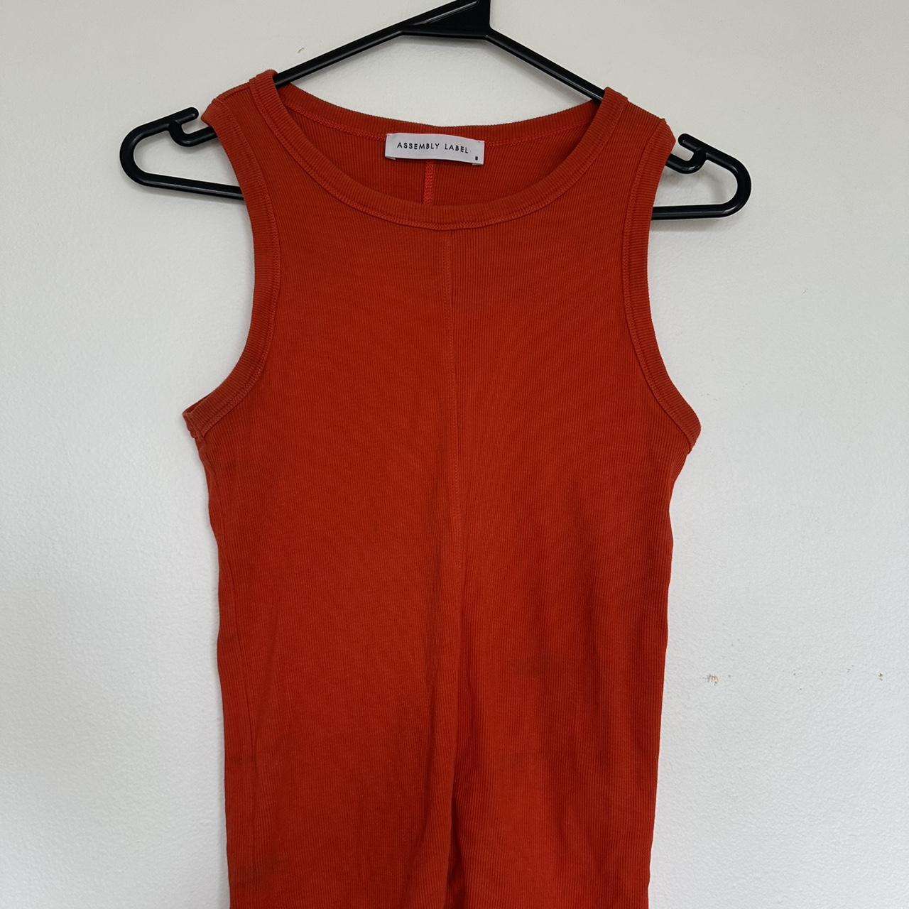 Assembly Lable Orange Singlet - Fits 8-10. Worn only... - Depop