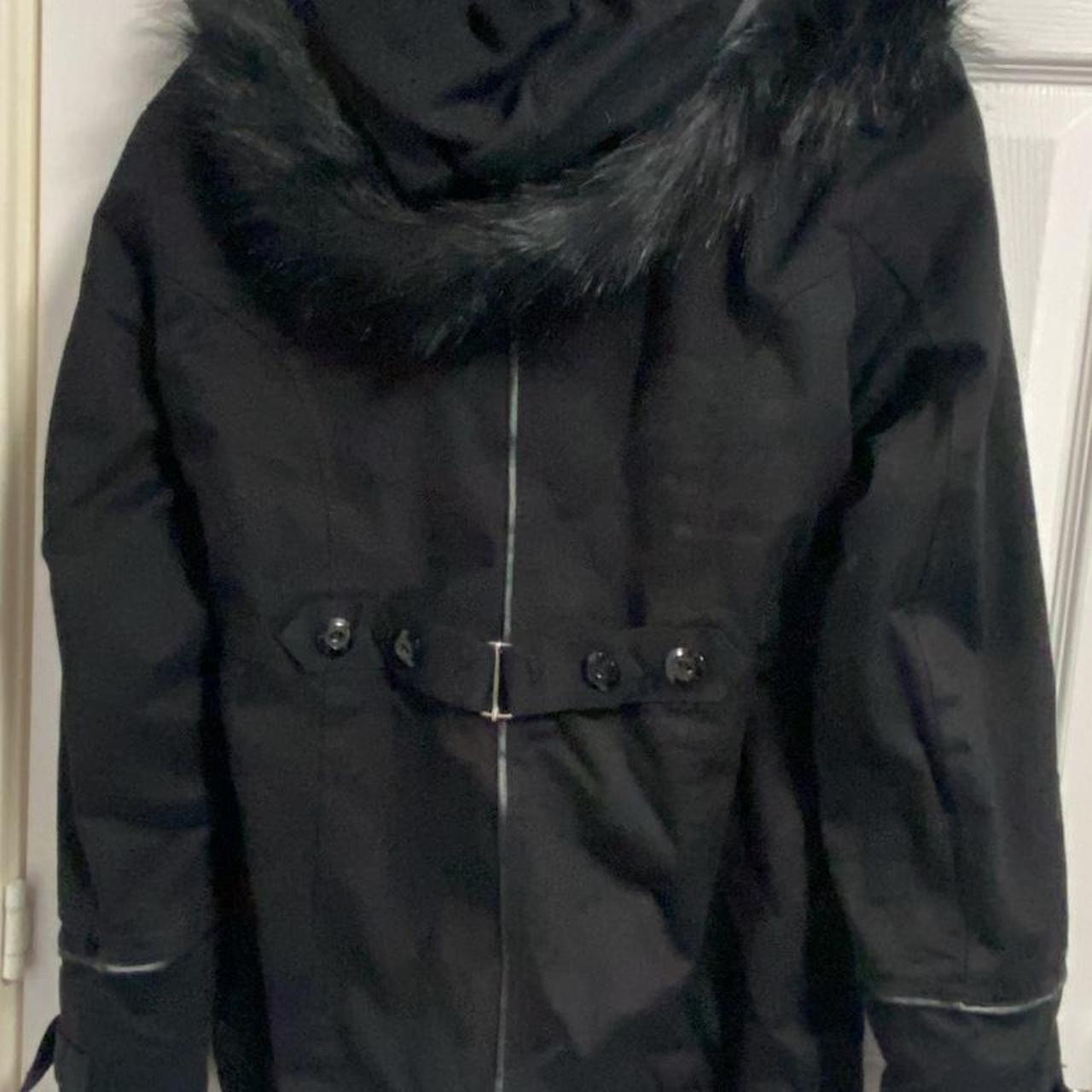 Poizen industries Gothic Black Parka Coat Only worn... - Depop