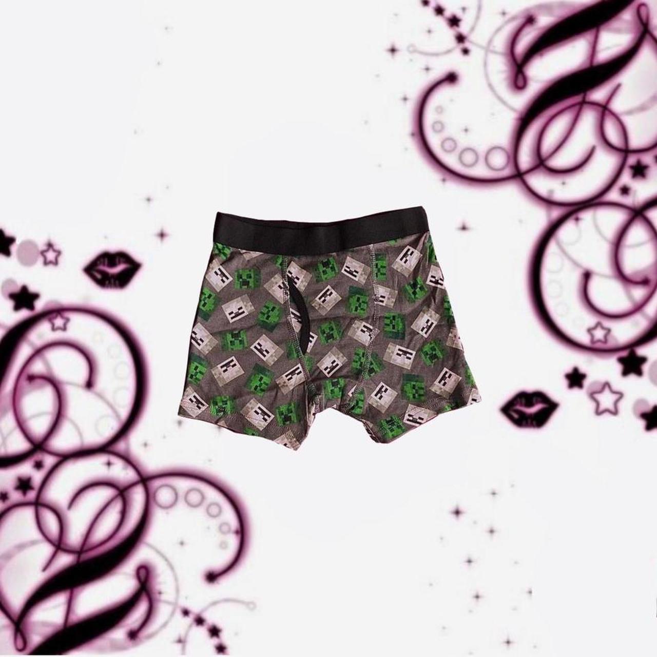 Minecraft creeper and skeleton boxers shorts Depop