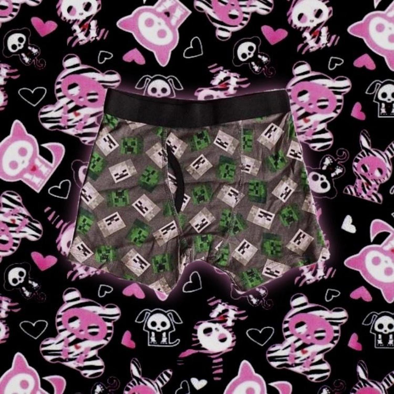 Minecraft creeper and skeleton boxers shorts Depop