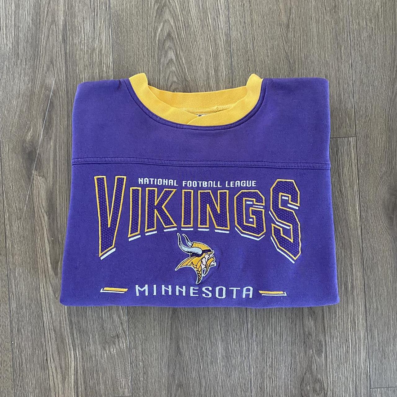 Vintage Minnesota Vikings Crew Neck Lee sport Size - Depop