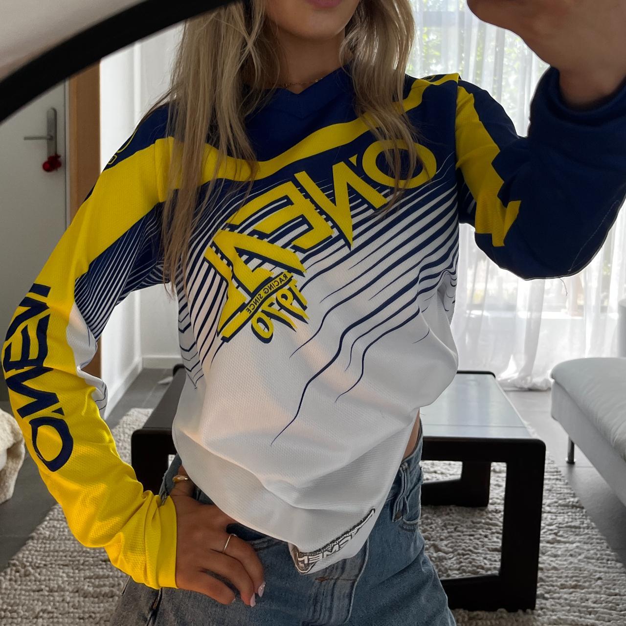 Y2K O'Neal Element racing shirt with arm pad... - Depop