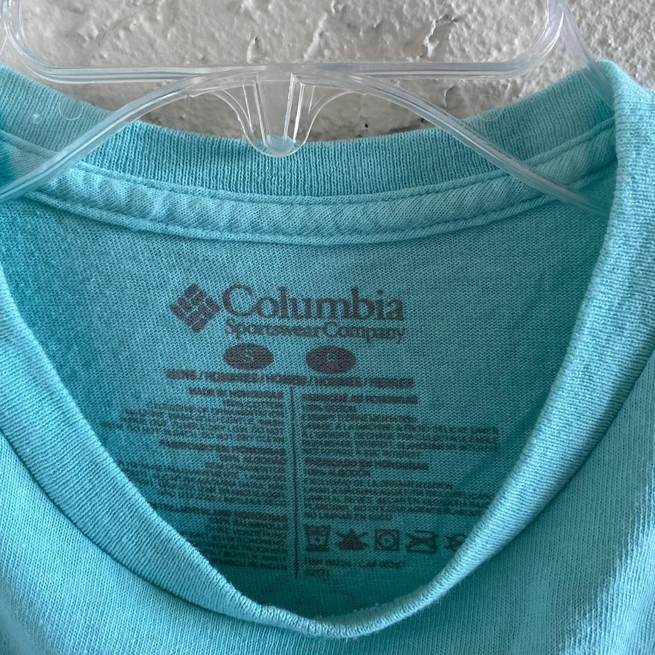 Columbia PFG Tee Teal double sided t shirt for the - Depop