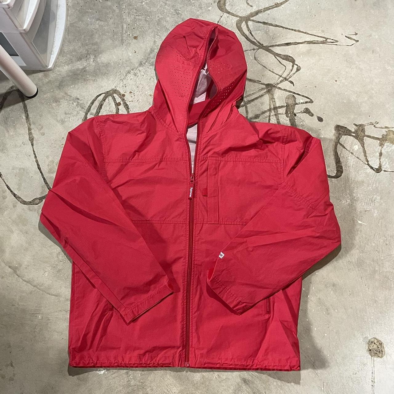 SUPREME FULL ZIP FACEMASK JACKET - RED, Size on tag:...