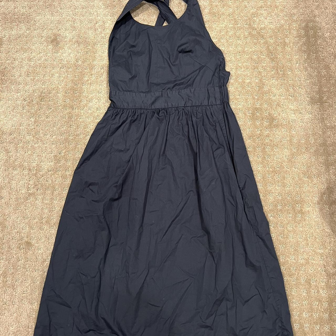 Everlane black the clean cotton cross back dress... - Depop