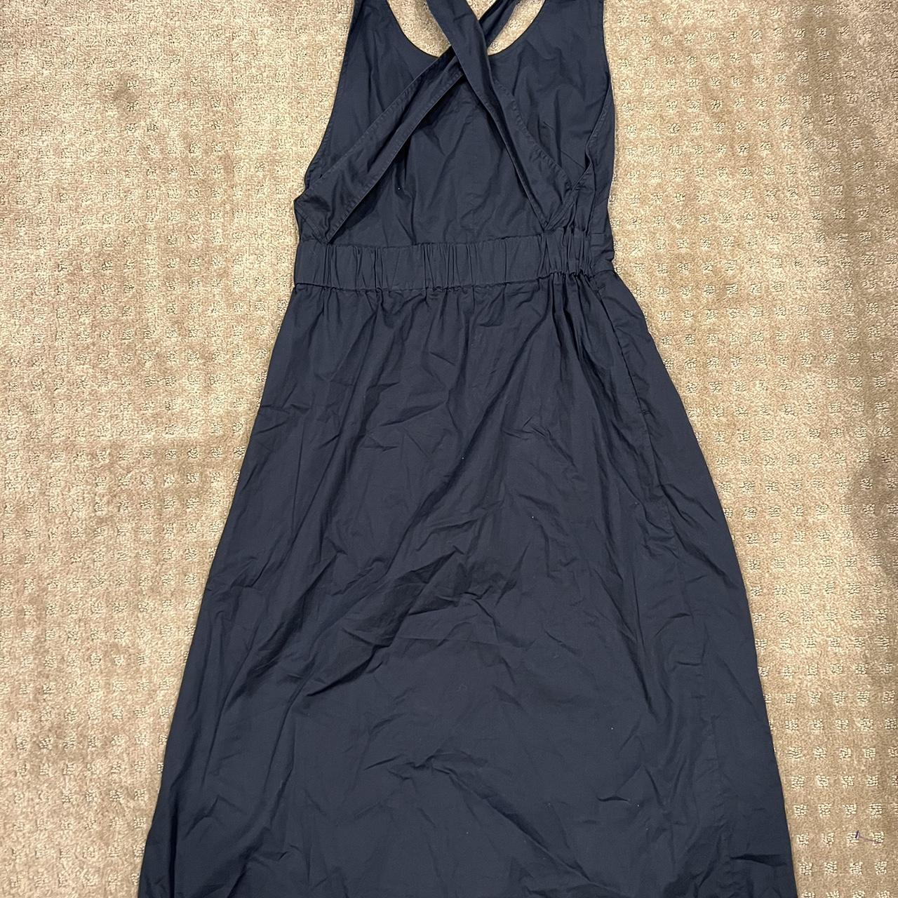 Everlane black the clean cotton cross back dress... - Depop