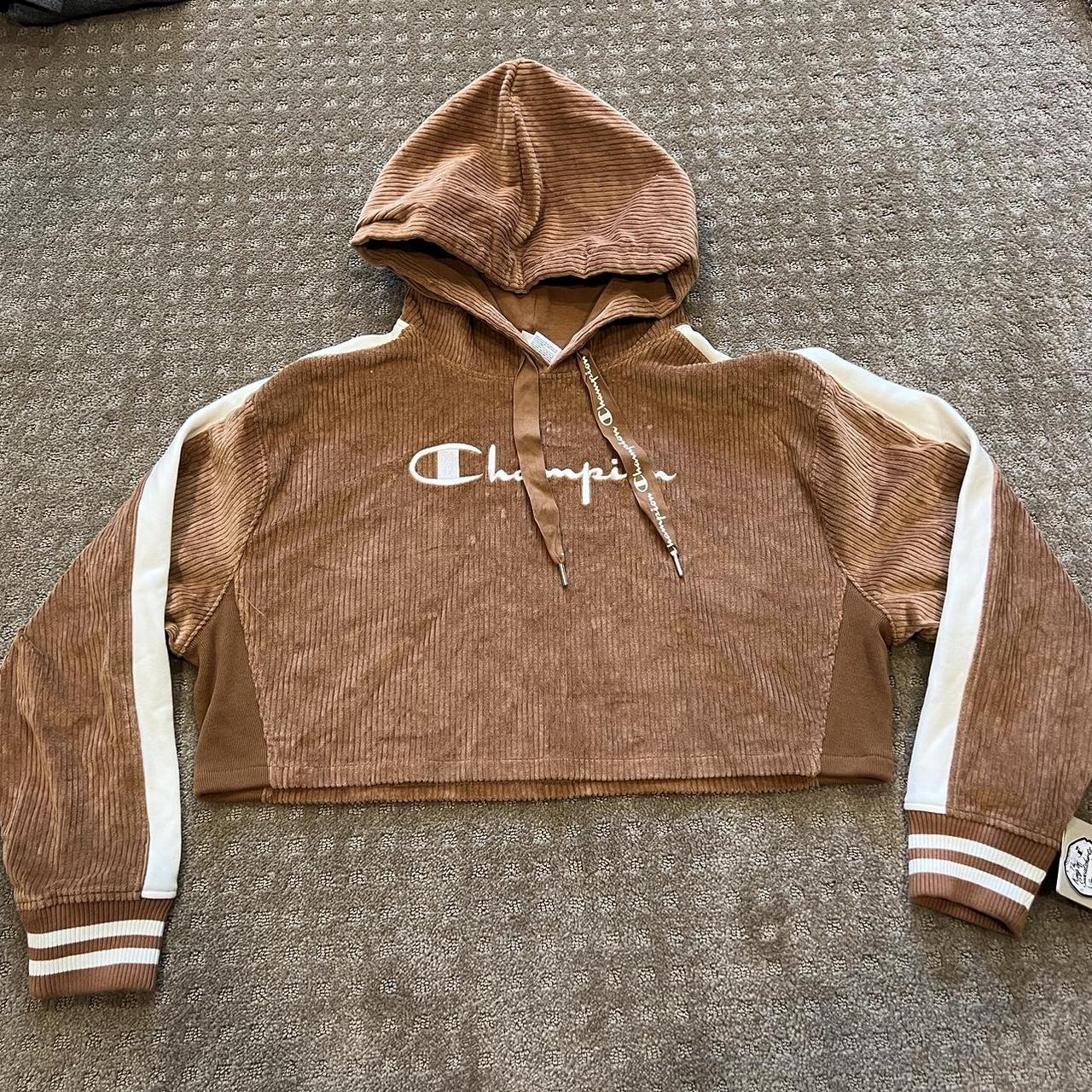 Champion hoodie womens brown best sale