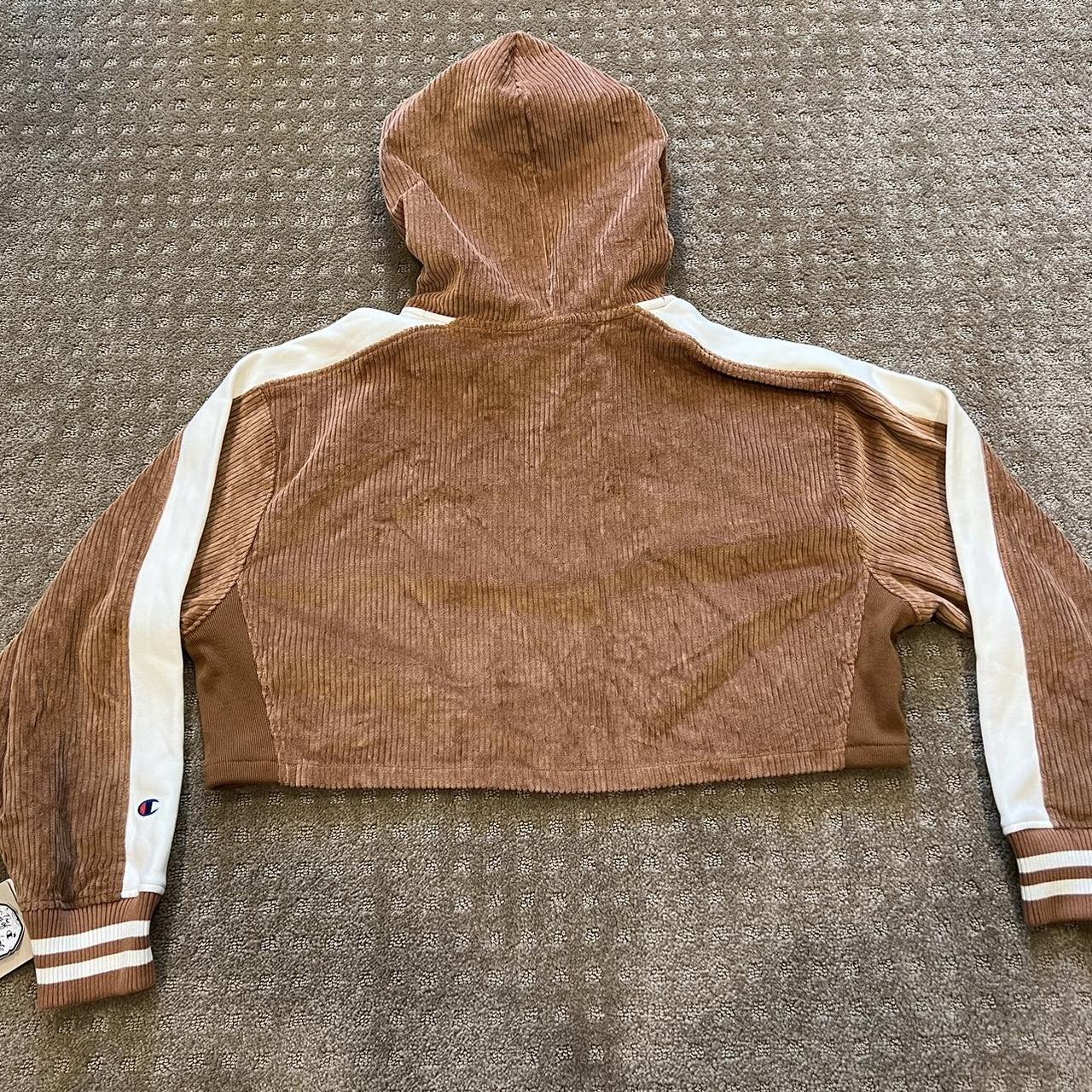 Champion Cropped Corduroy Hoodie size L, NWT Depop