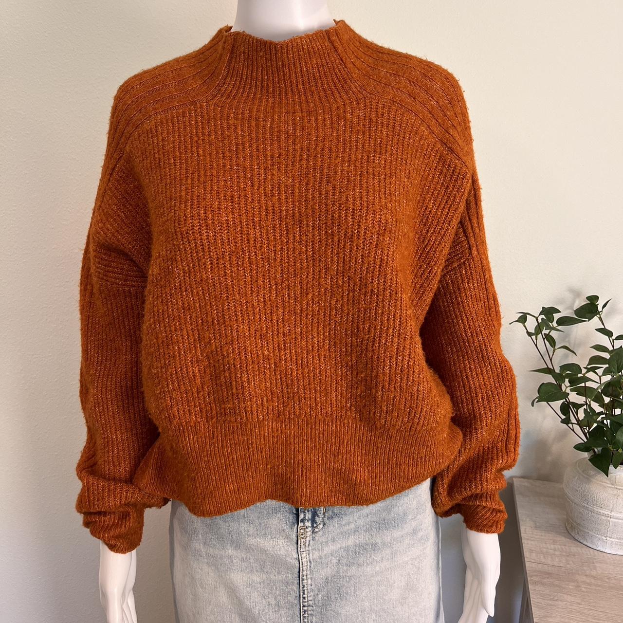 burnt orange cropped sweater
