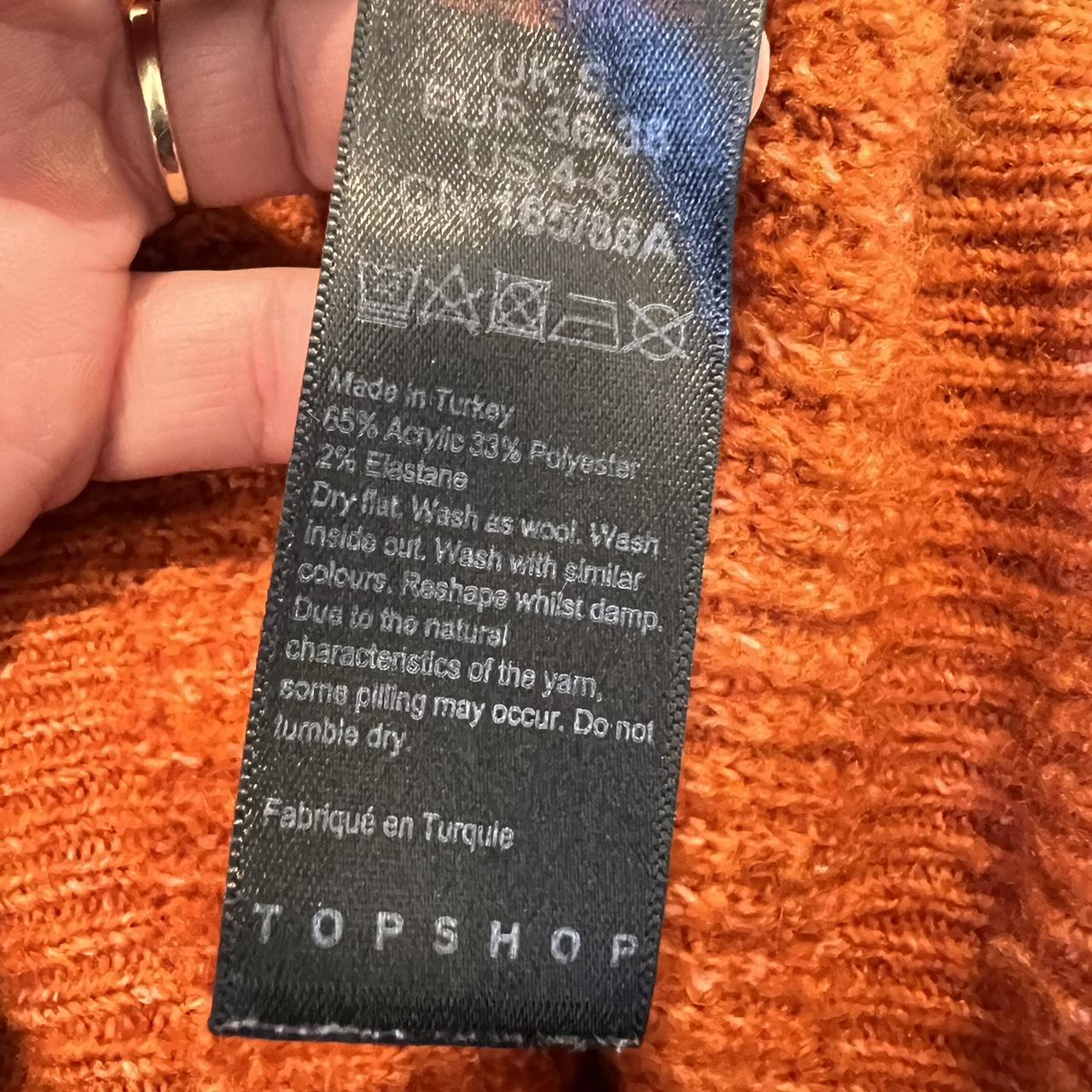 TOPSHOP women's burnt orange tunic cropped Depop