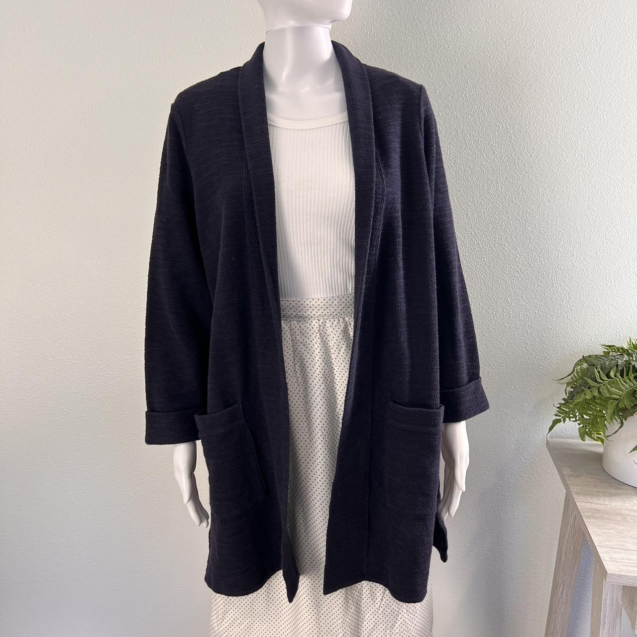 Lands end navy cardigan best sale