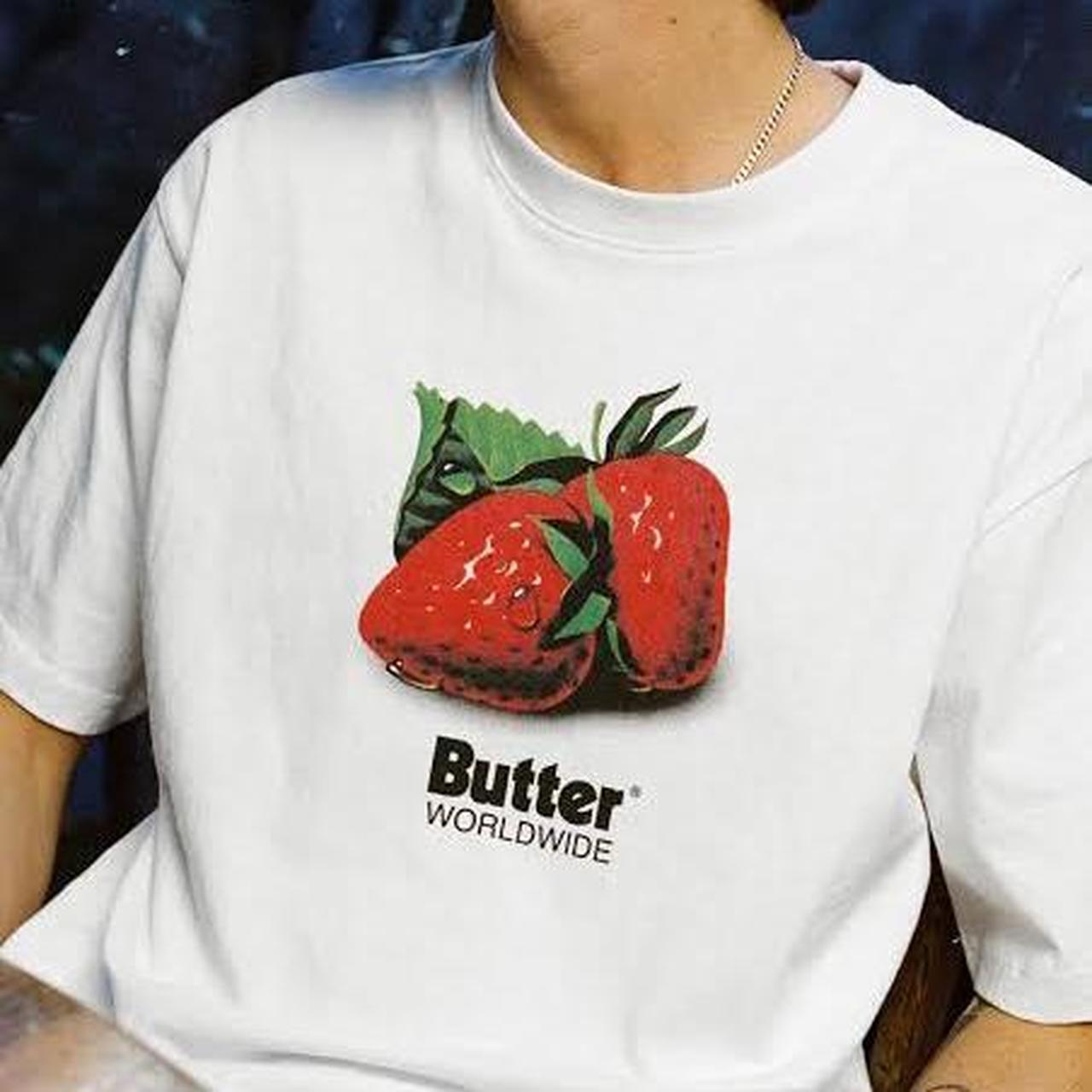 Butter worldwide strawberry top never worn #butter | Depop