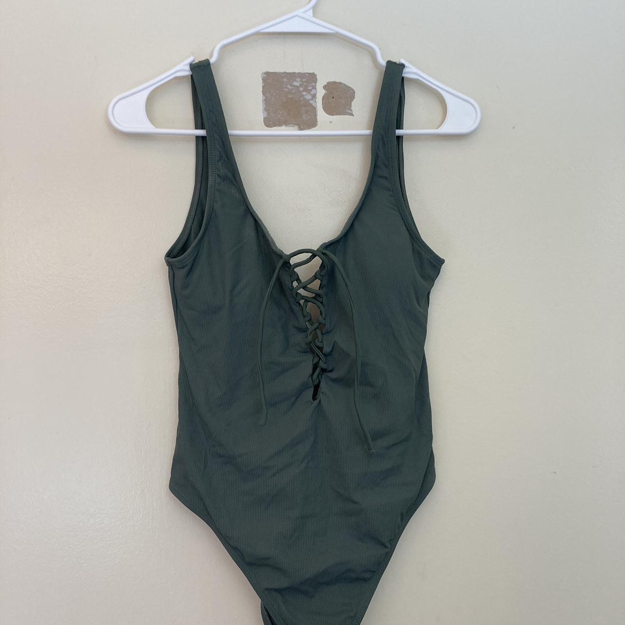 Xhilaration Women's Green Swimsuit-one-piece | Depop