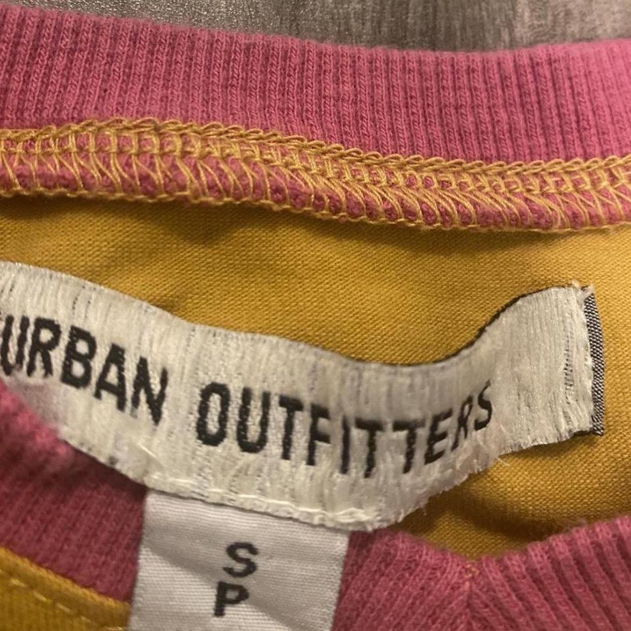 Urban Outfitters Women's Yellow and Pink Shirt (2)