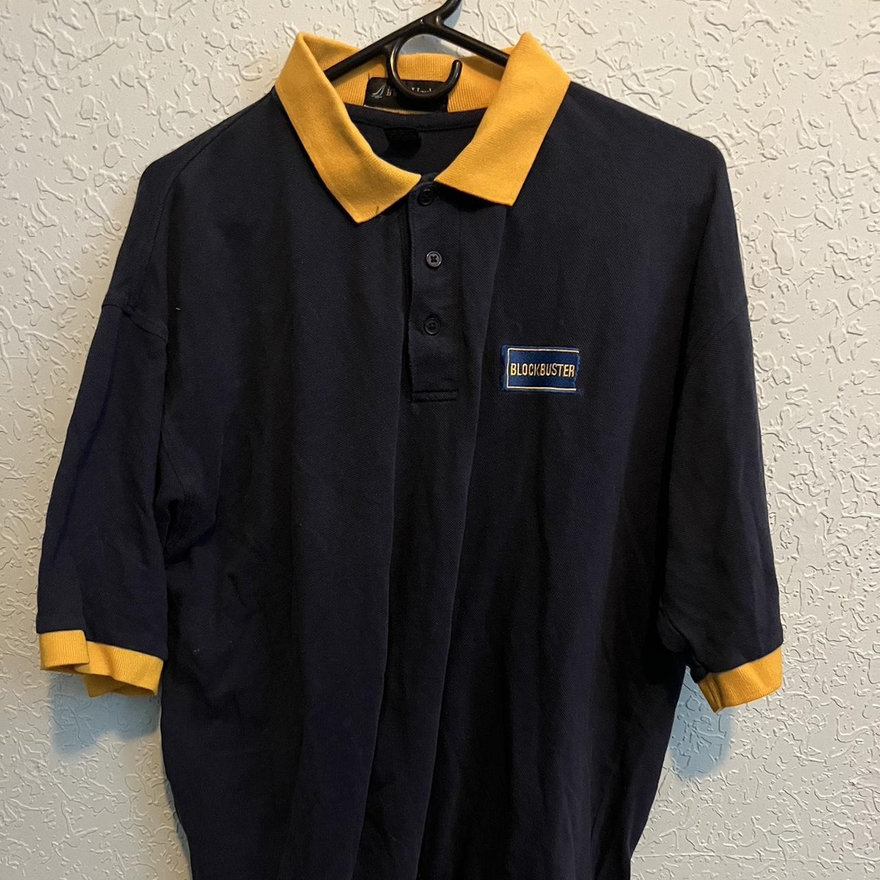 Blockbuster employee polo shirt. Size. Depop