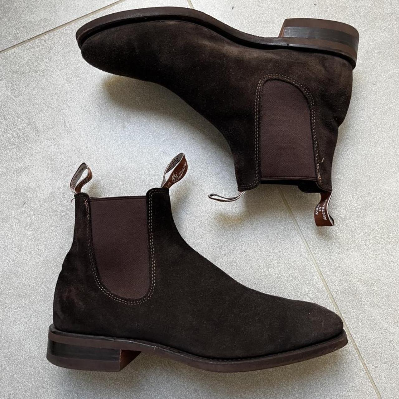 Brown suede comfort craftsman boots. Size 9. F. Worn... - Depop