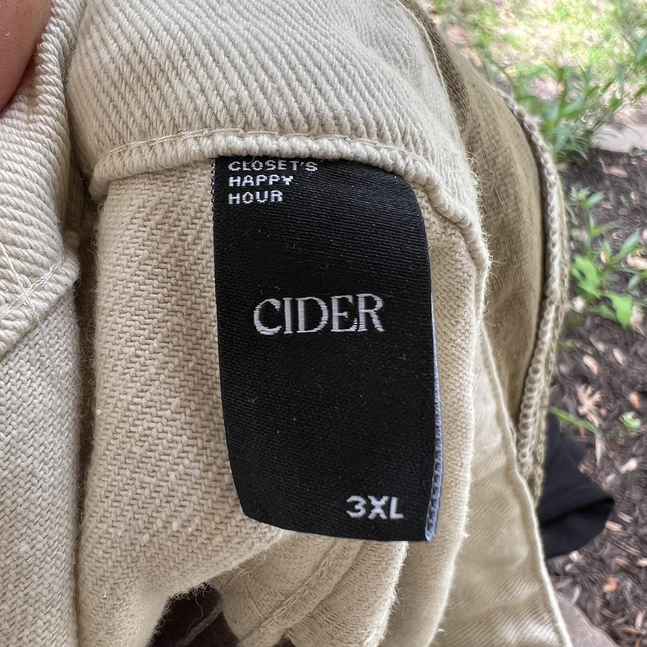 Cider Women's Cream and Brown Dungareesoveralls Depop