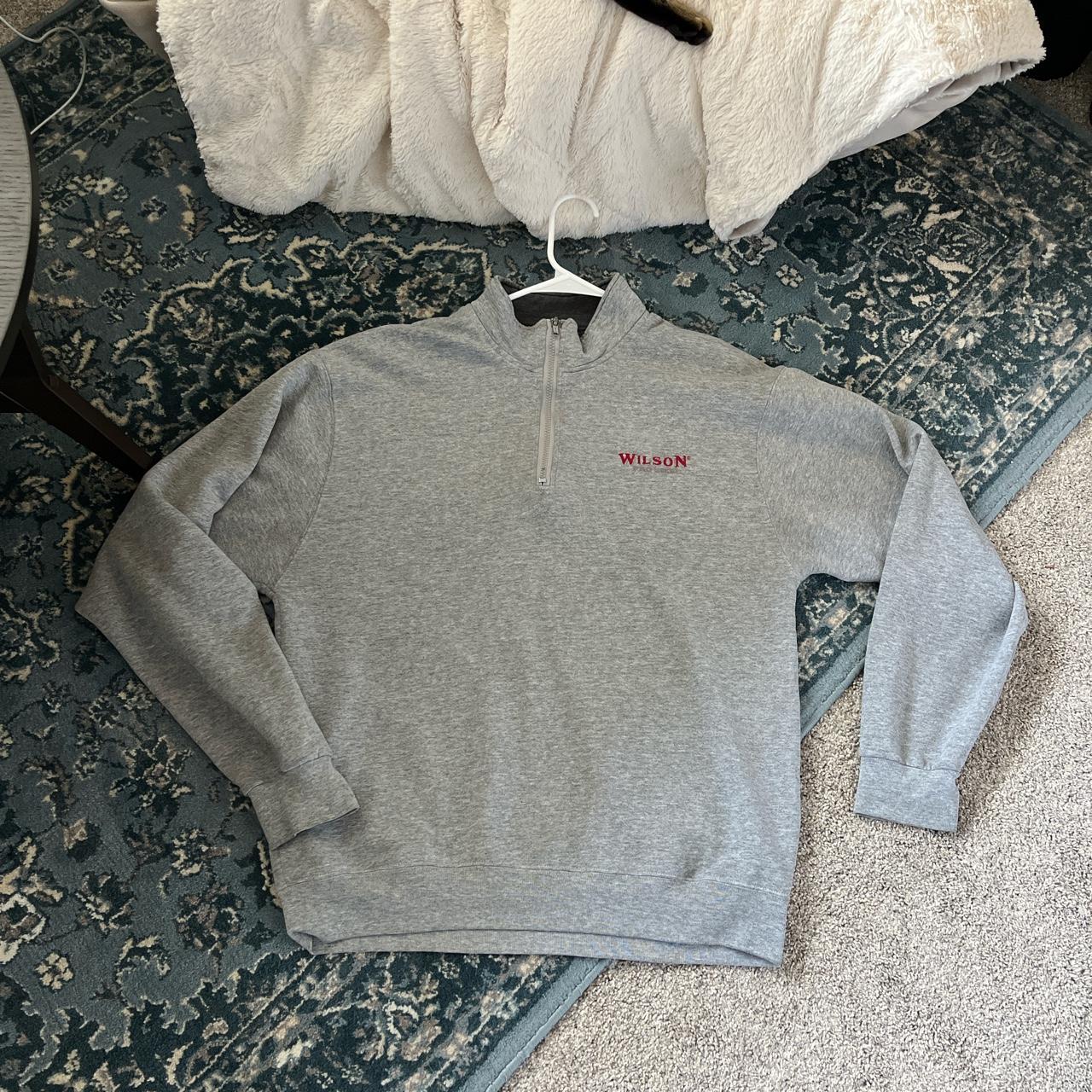 Grey Wilson quarter zip! Size large!... - Depop