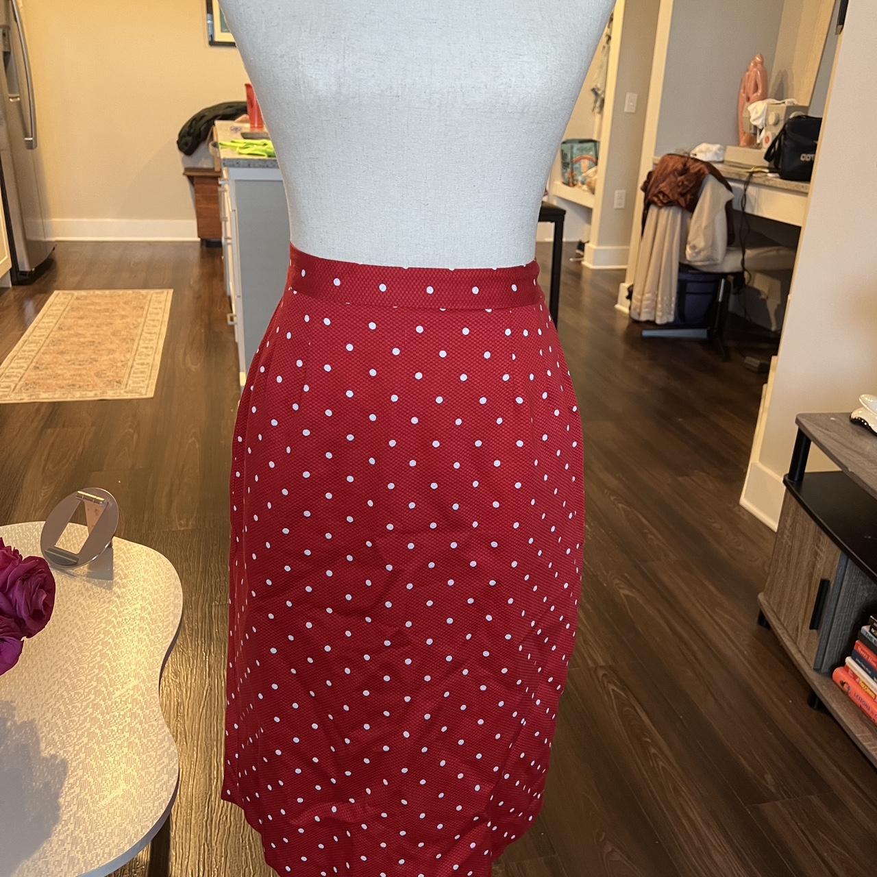 Satin Polka Dot Maxi Skirt
