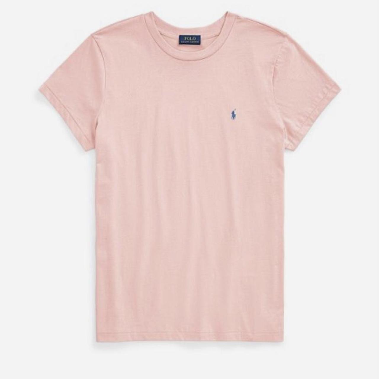 Polo Ralph Lauren pink cotton t-shirt size small... - Depop